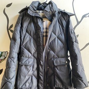 black Burberry down jacket